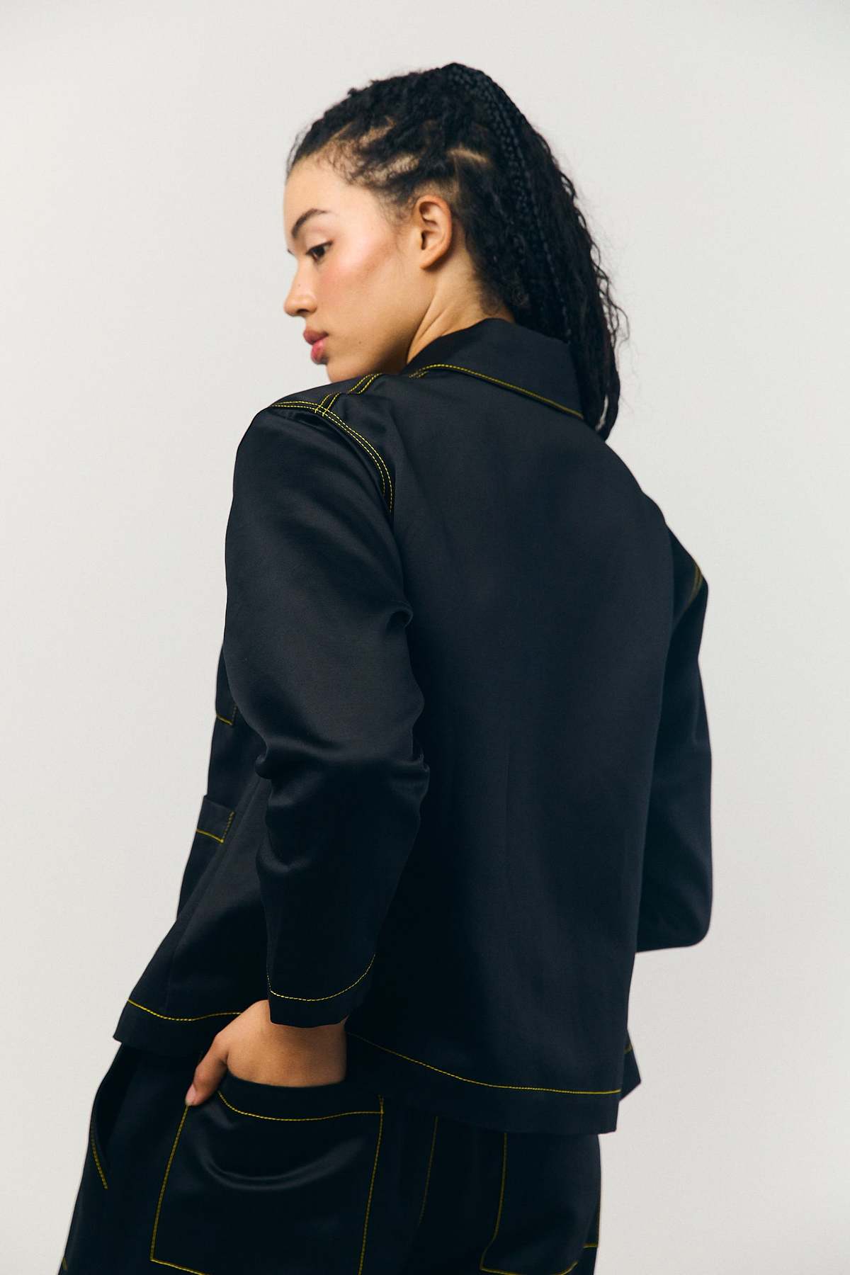 Kas Maria Sateen A-Line Shirt Jacket - Image 12 of 14