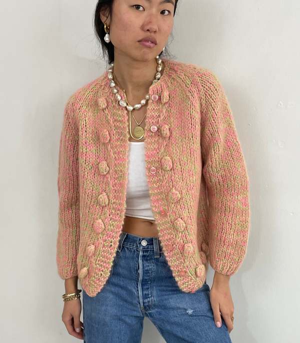 ReCAP Vintage Studio Vintage 60s Mohair Hand Knit Variegated Fuzzy