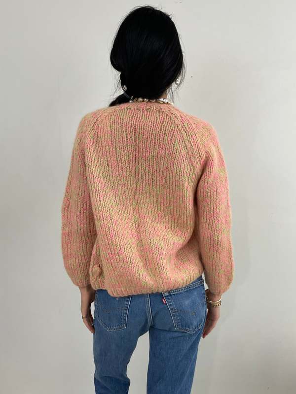 ReCAP Vintage Studio Vintage 60s Mohair Hand Knit Variegated Fuzzy
