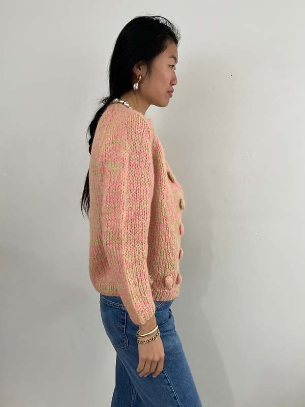 ReCAP Vintage Studio Vintage 60s Mohair Hand Knit Variegated Fuzzy