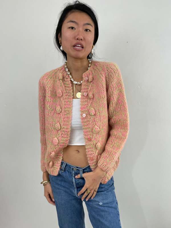 ReCAP Vintage Studio Vintage 60s Mohair Hand Knit Variegated Fuzzy