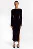 St. Agni Cut Out Dress - Black - Thumbnail 1