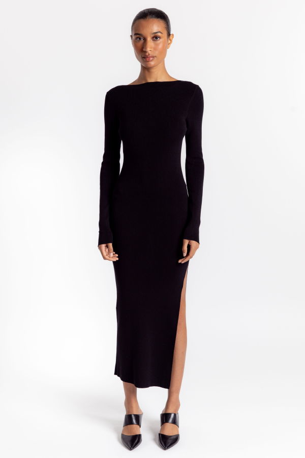 St. Agni Cut Out Dress - Black