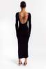 St. Agni Cut Out Dress - Black - Thumbnail 3