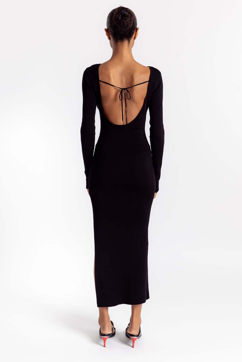 St. Agni Cut Out Dress - Black