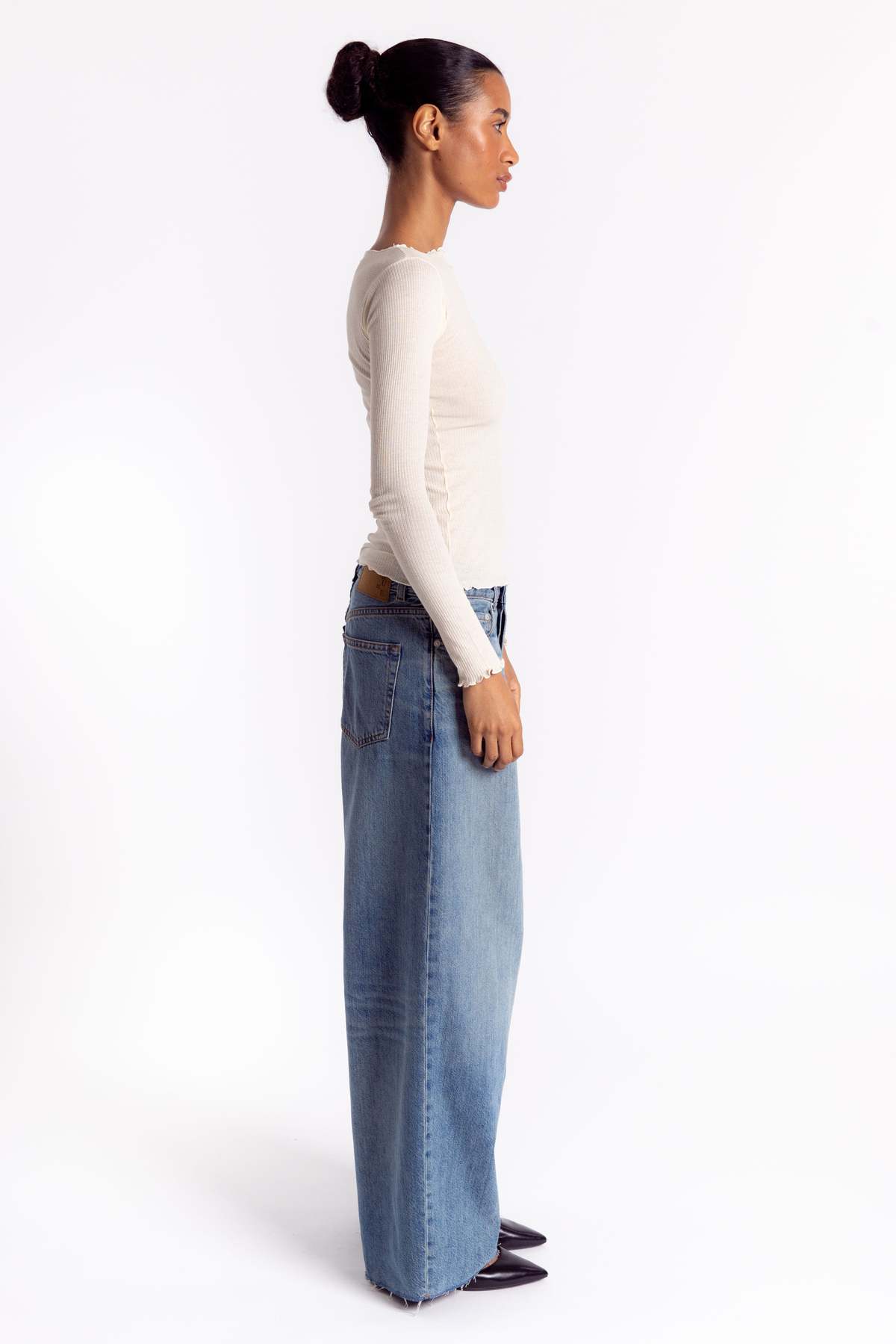 Baserange Pama Long Sleeve Tee - Off White - Image 3 of 4