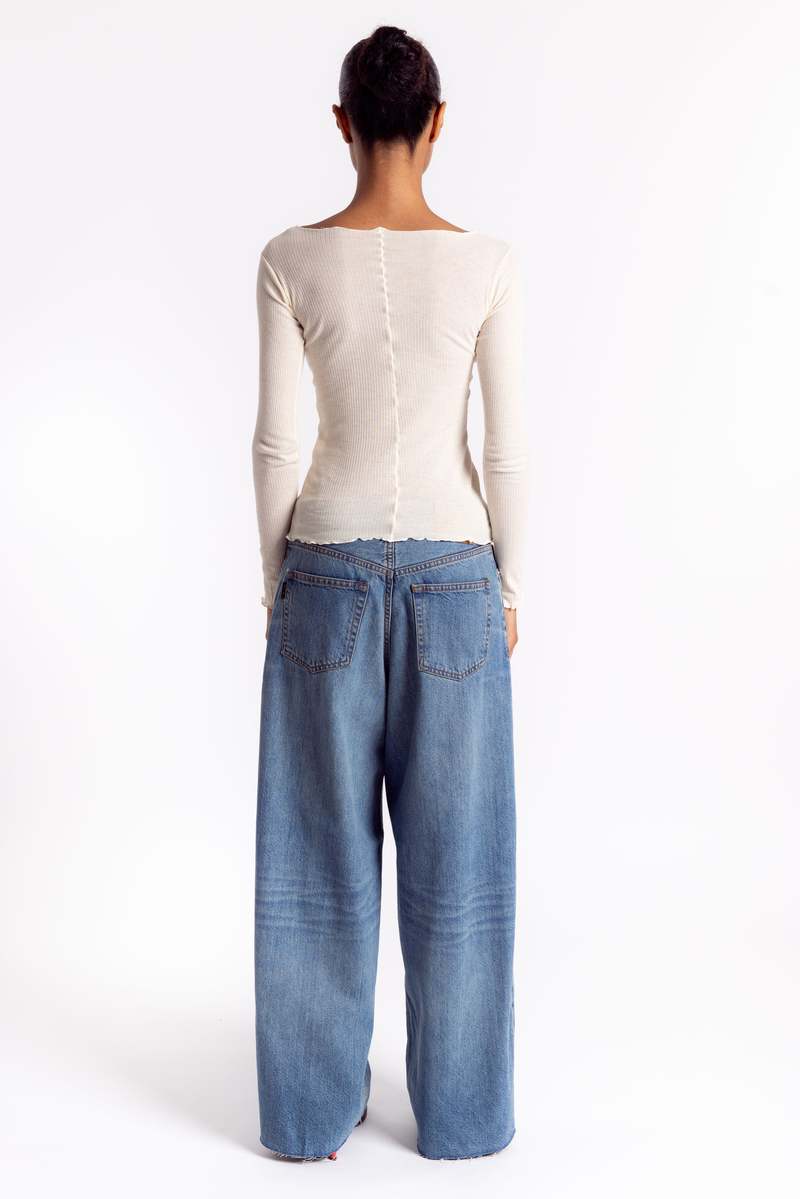 Baserange Pama Long Sleeve Tee - Off White