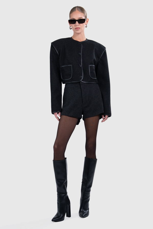 Parentezi Lea Cape Jacket - Black/Gray