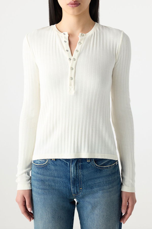 amo denim Lottie Top - Bone