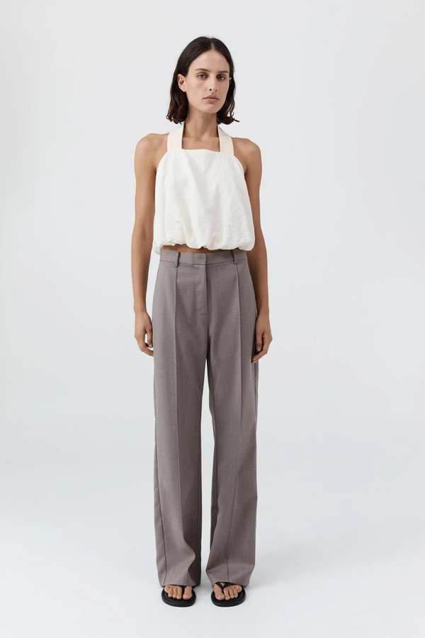 St. Agni Cloud Twist Halter Top - Off White