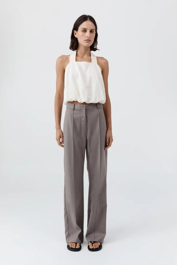 St. Agni Cloud Twist Halter Top - Off White