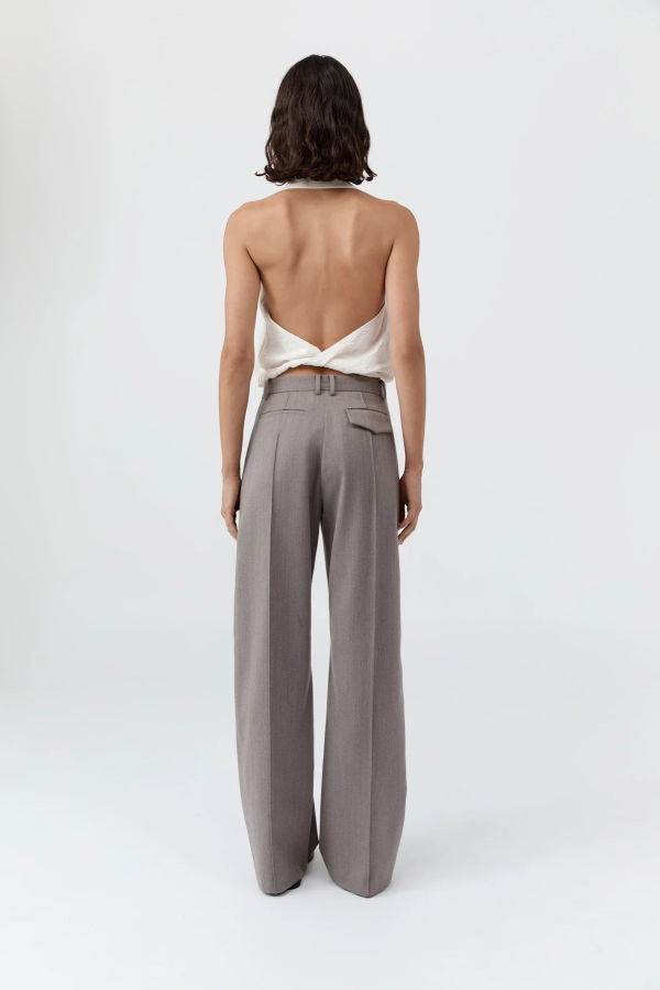 St. Agni Cloud Twist Halter Top - Off White