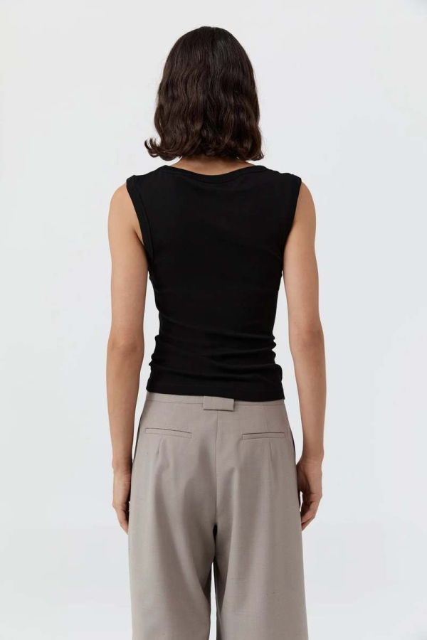 St. Agni Organic Cotton 90's Top - Black