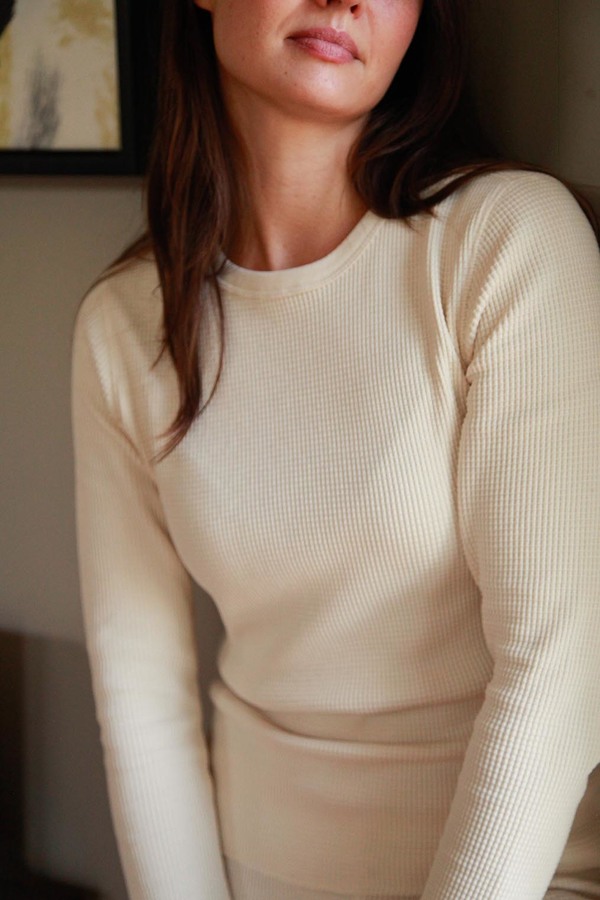 Noble Adult Organic Waffle Top - Oat Noble Adult Organic Waffle Top - Oat