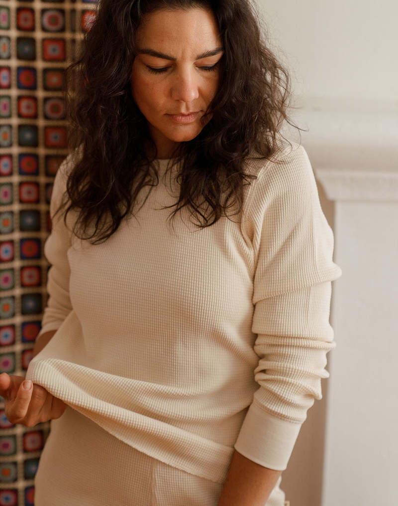 Noble Adult Organic Waffle Top - Oat