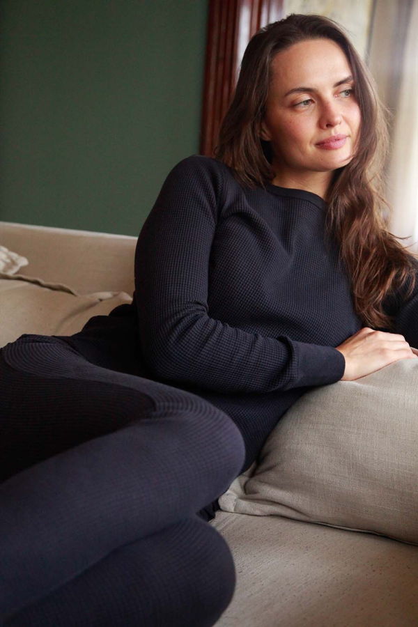 Noble Adult Organic Waffle Top - Ash