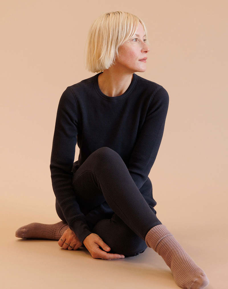 Noble Adult Organic Waffle Top - Ash