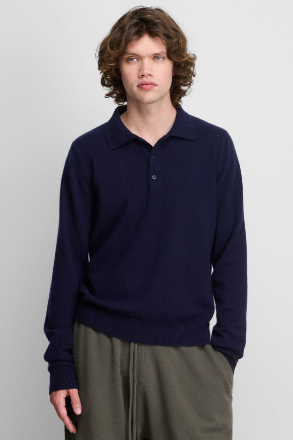 Extreme Cashmere Be For Polo Sweater - Navy