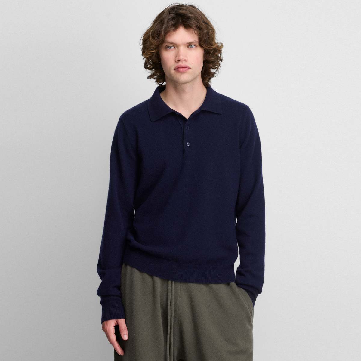 Extreme Cashmere Be For Polo Sweater - Navy - Image 2 of 2