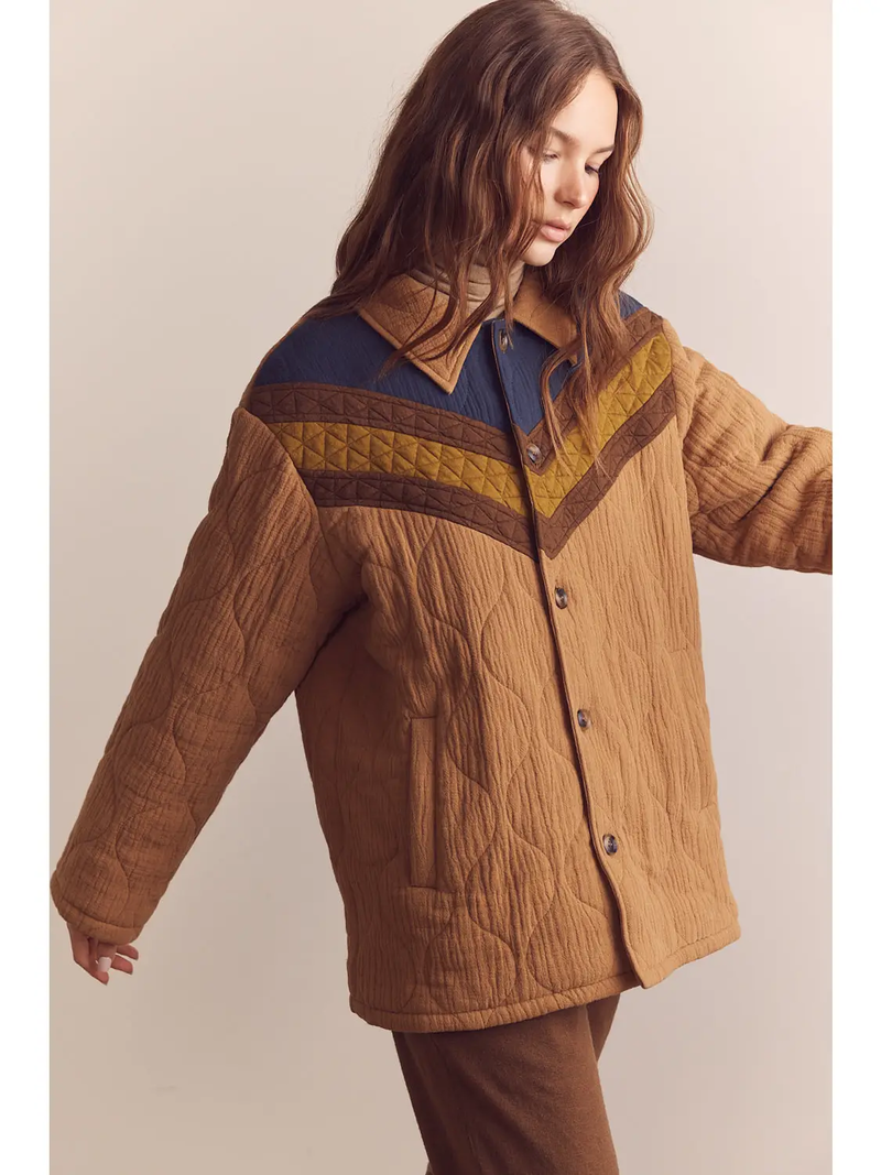 amente Color Block Bomber Jacket