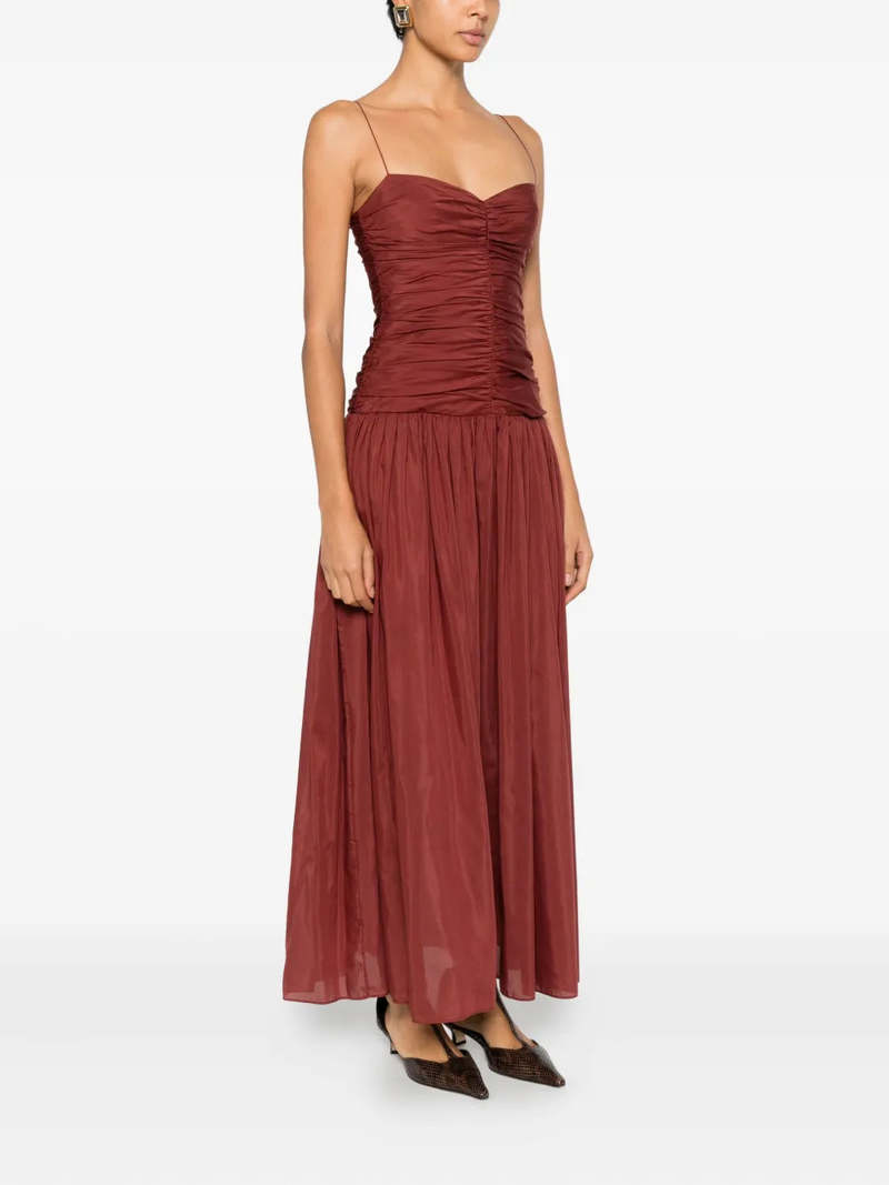 Matteau Gathered Drop Waist Dress - Maroc