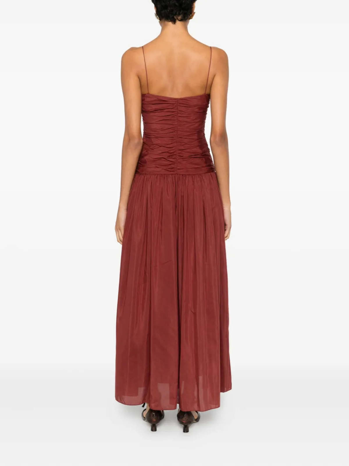 Matteau Gathered Drop Waist Dress - Maroc - Image 4 of 5