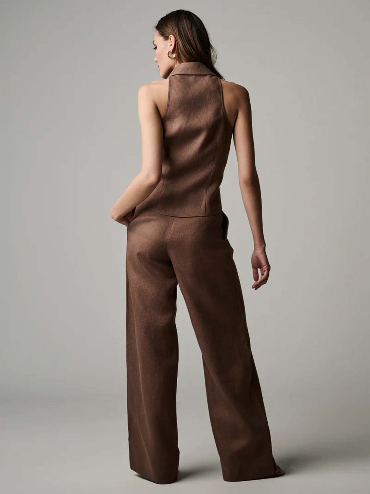 Hevron Alina Pant - Chocolate - Image 2 of 3