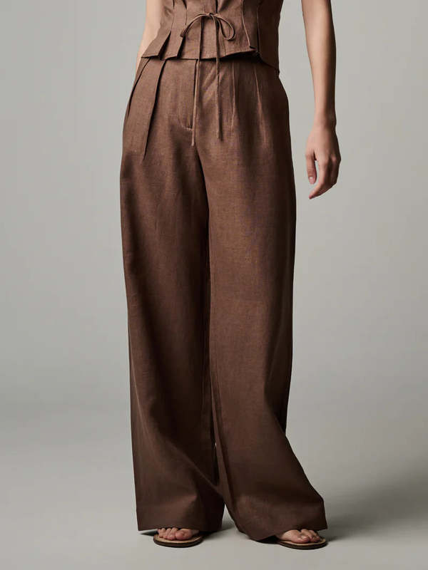 Hevron Alina Pant - Chocolate