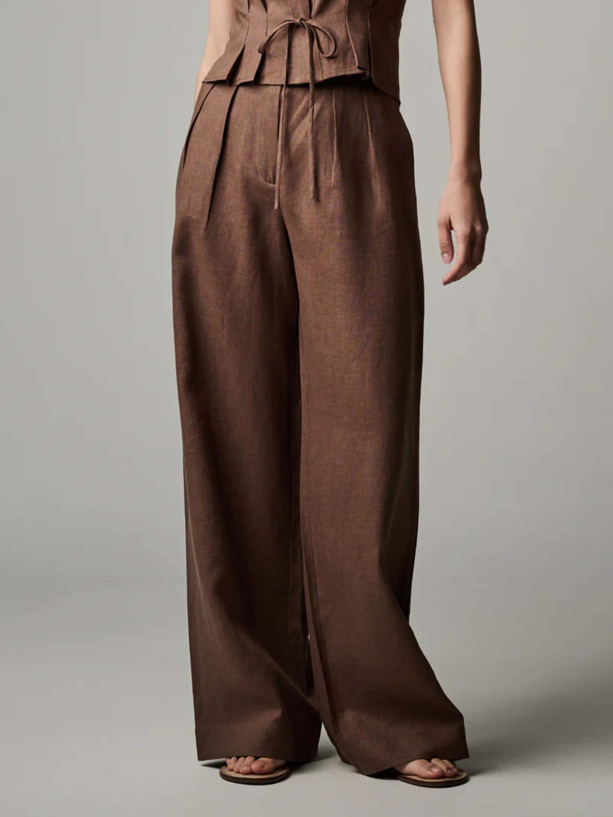 Hevron Alina Pant - Chocolate - Image 3 of 3