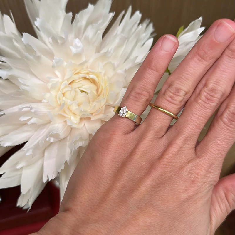 Alexa Leigh Pear Pinky Ring