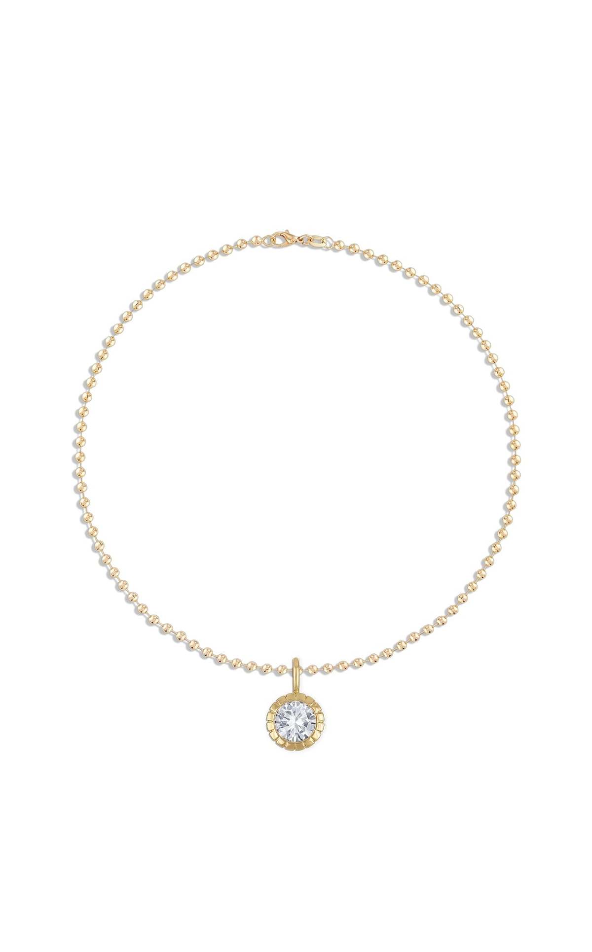 Alexa Leigh Round Bezel Ball Chain Necklace 18" - Image 1 of 3