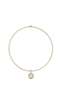 Alexa Leigh Round Bezel Rolo Chain Necklace 16" - Thumbnail 1