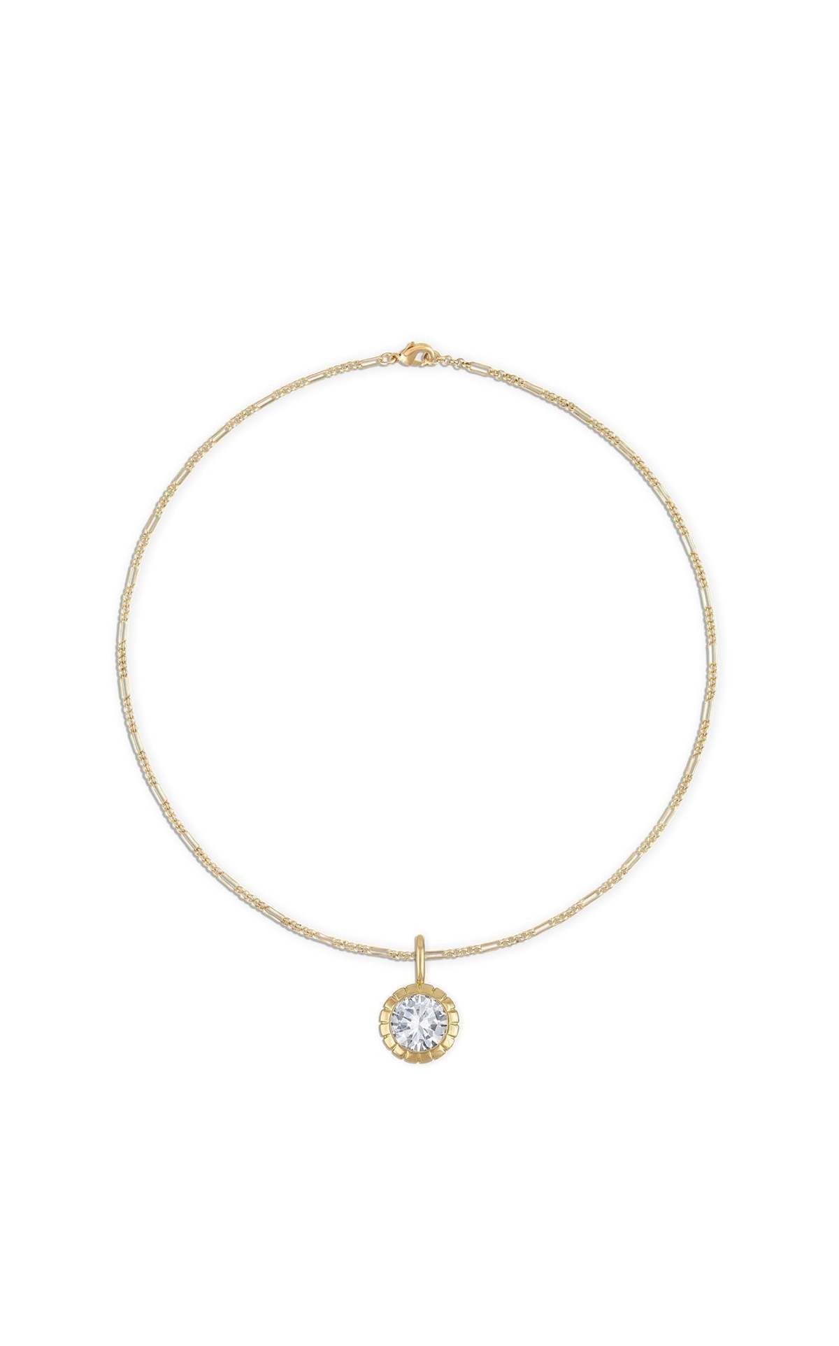 Alexa Leigh Round Bezel Rolo Chain Necklace 16" - Image 1 of 4