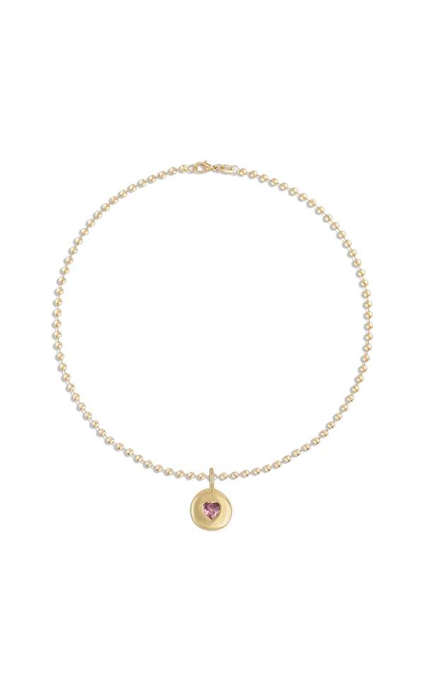 Alexa Leigh Round Heart Ball Chain Necklace | 16" Necklace