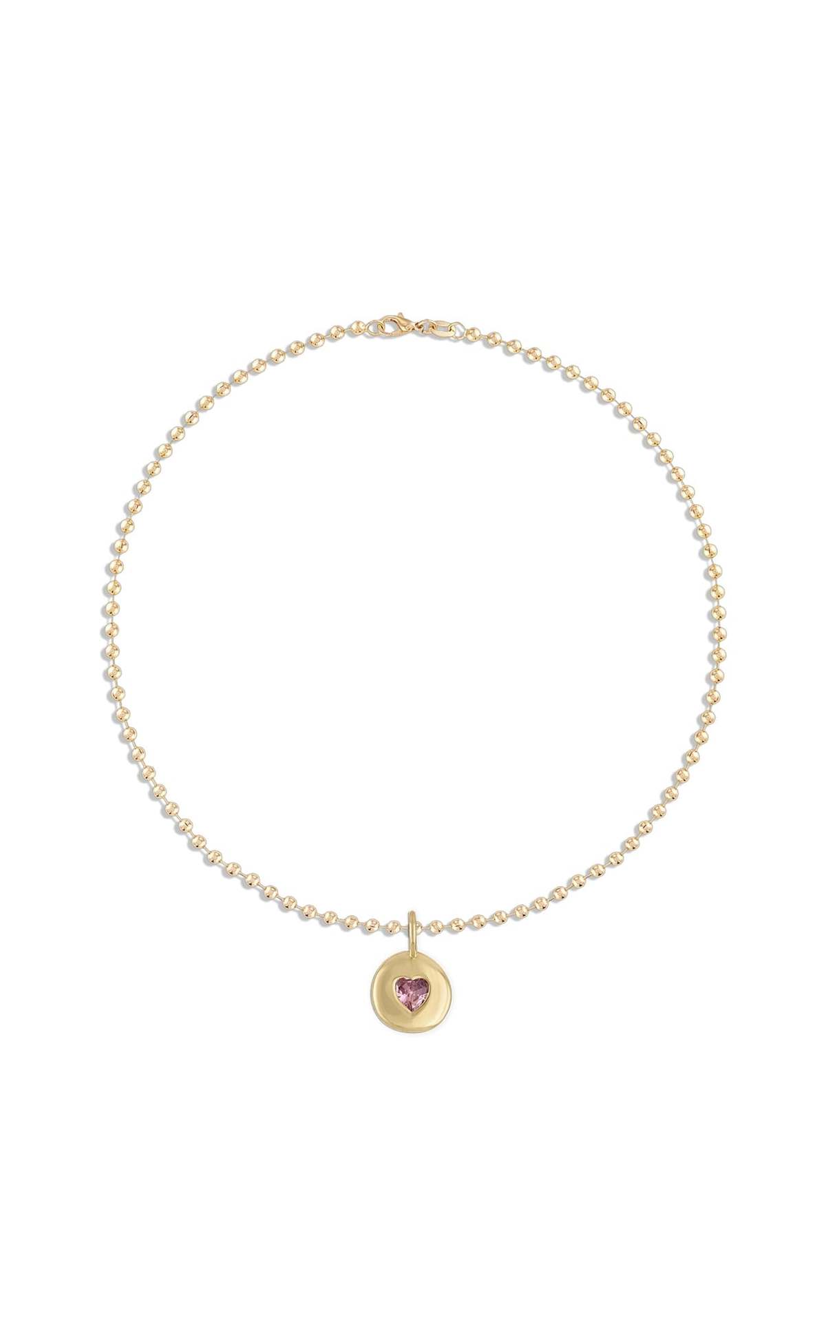 Alexa Leigh Round Heart Ball Chain Necklace | 16" Necklace - Image 1 of 4