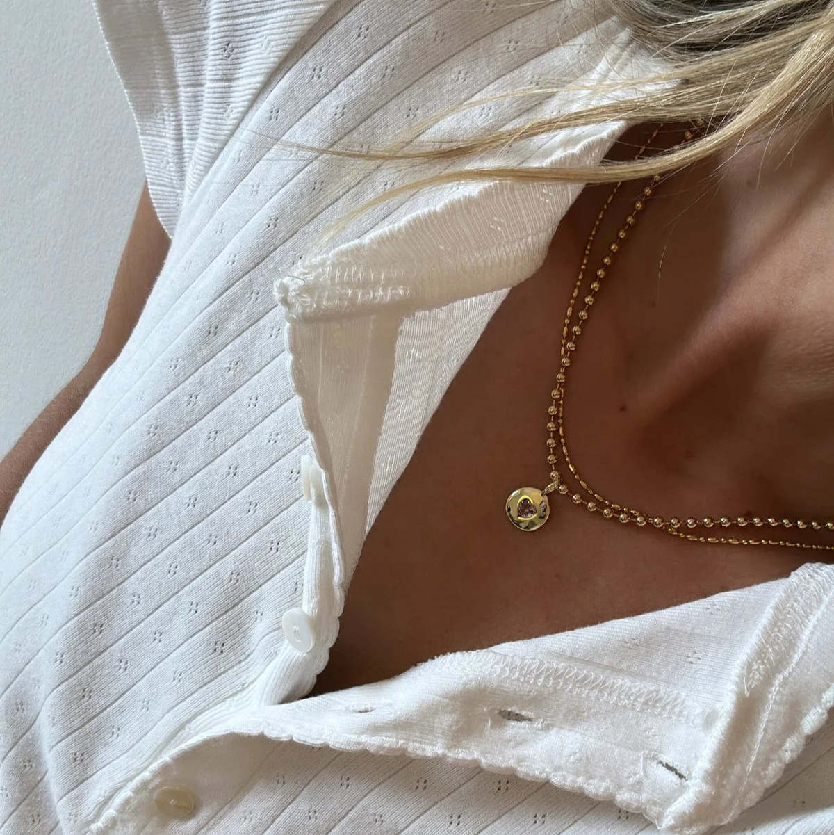 Alexa Leigh Round Heart Ball Chain Necklace 18" - Image 3 of 4