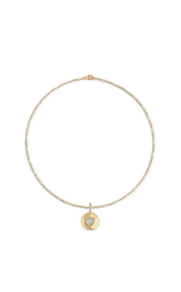 Alexa Leigh Round Heart Rolo Chain Necklace