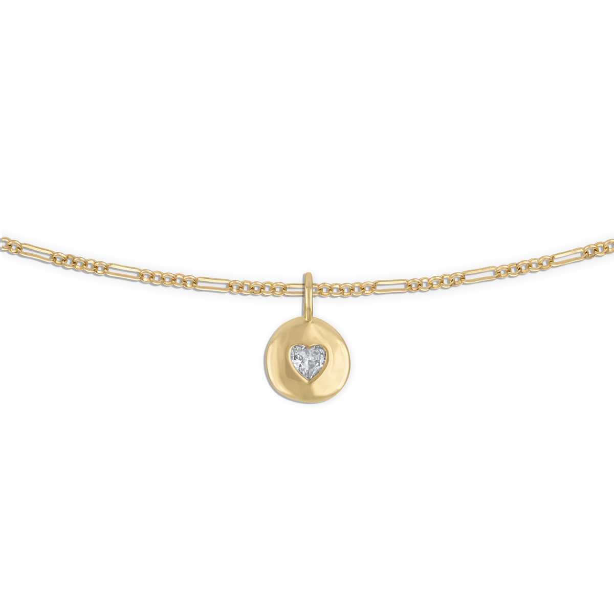 Alexa Leigh Round Heart Rolo Chain Necklace - Image 3 of 3