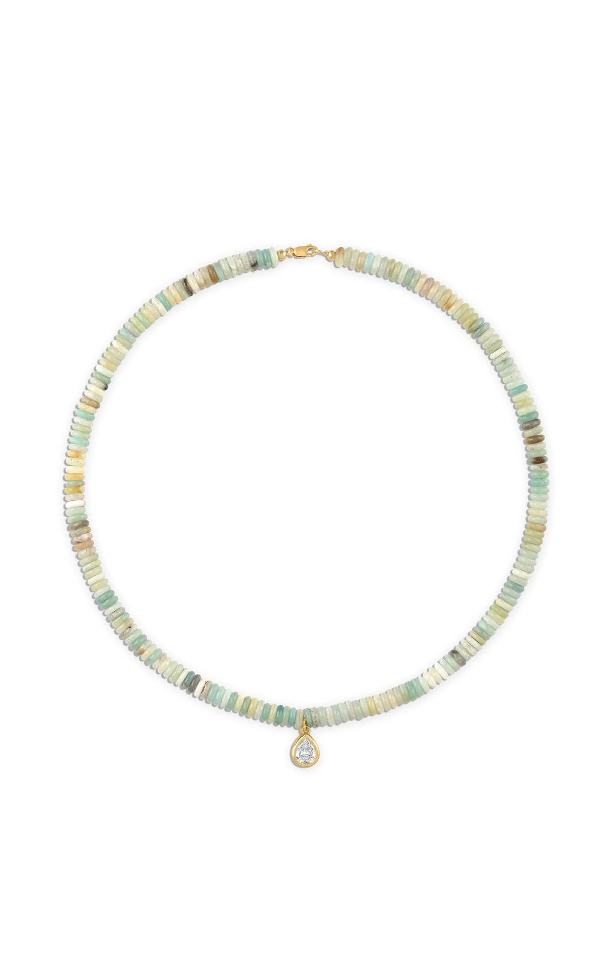 Alexa Leigh Small Amazonite Necklace with Pear Pendant 18" Necklace - Image 1 of 2