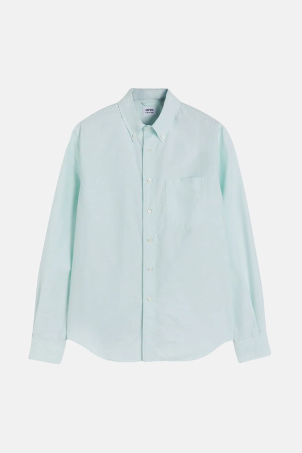 Aspesi Crinkle Poplin Shirt - Turquoise