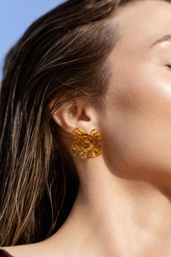 Suplais Amber Rosie Earring - Amber