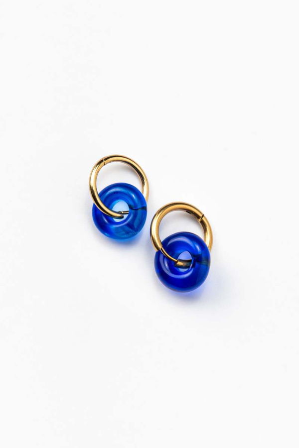 Suplais Blue Donut Earrings