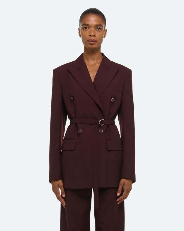 Helmut Lang Double Breasted Belted Blazer