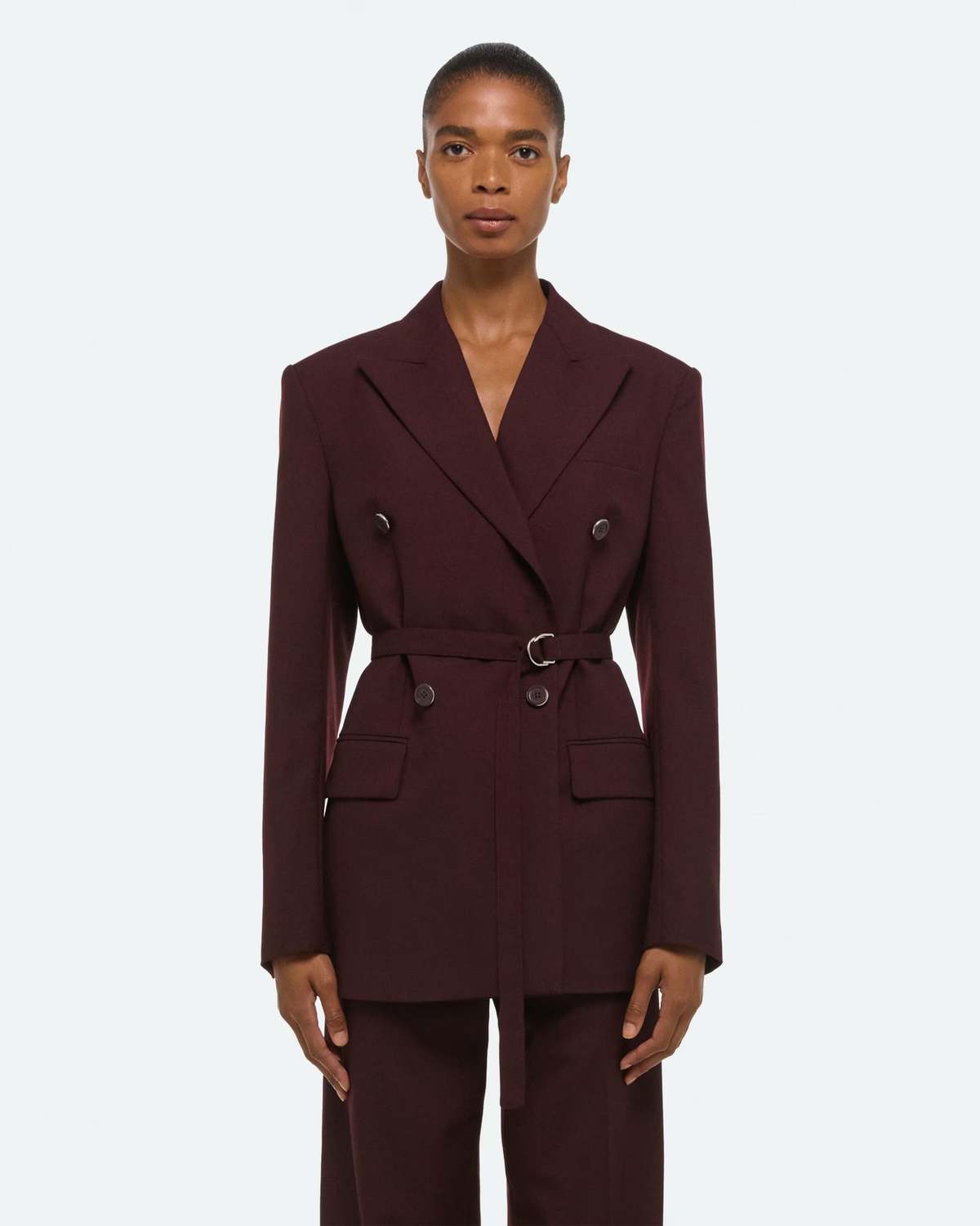 Helmut Lang Double Breasted Belted Blazer - Image 1 of 5