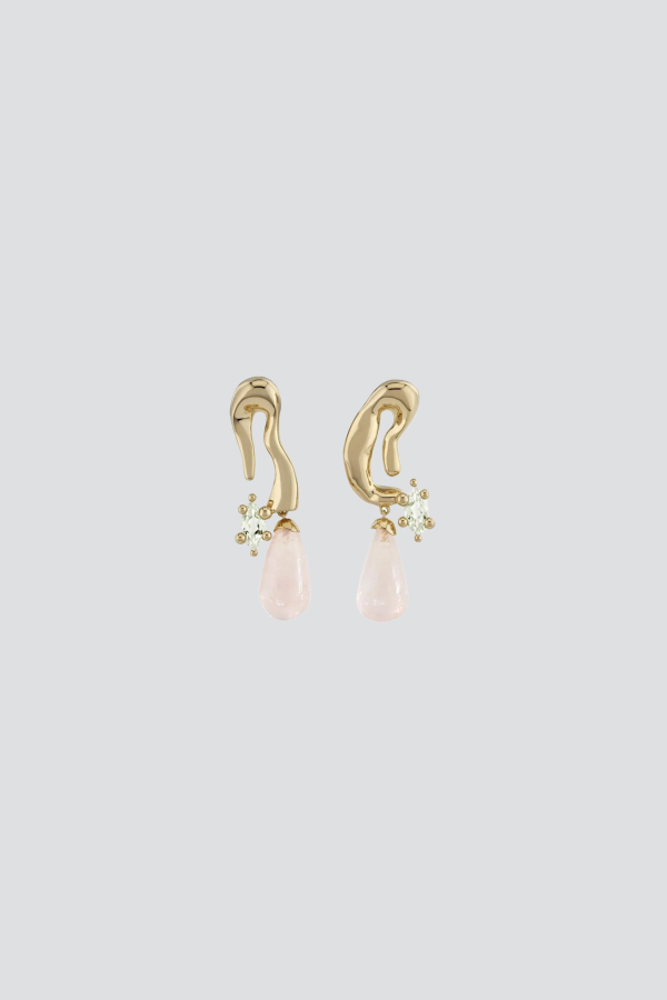 Collina Strada Awe Inspired Gold Mini Petal Drop Earrings