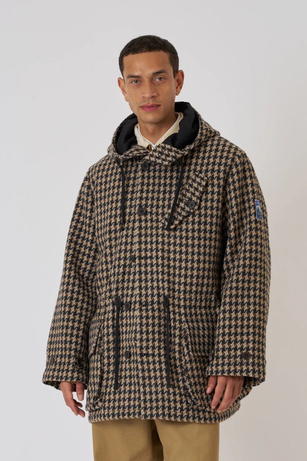 Universal Works Sand Cortina Tweed Boston Parka