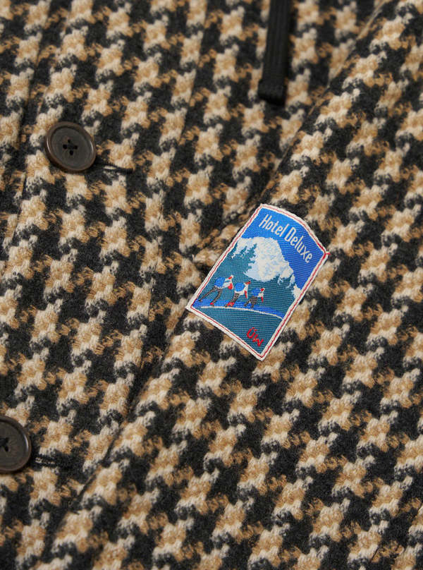 Universal Works Sand Cortina Tweed Boston Parka