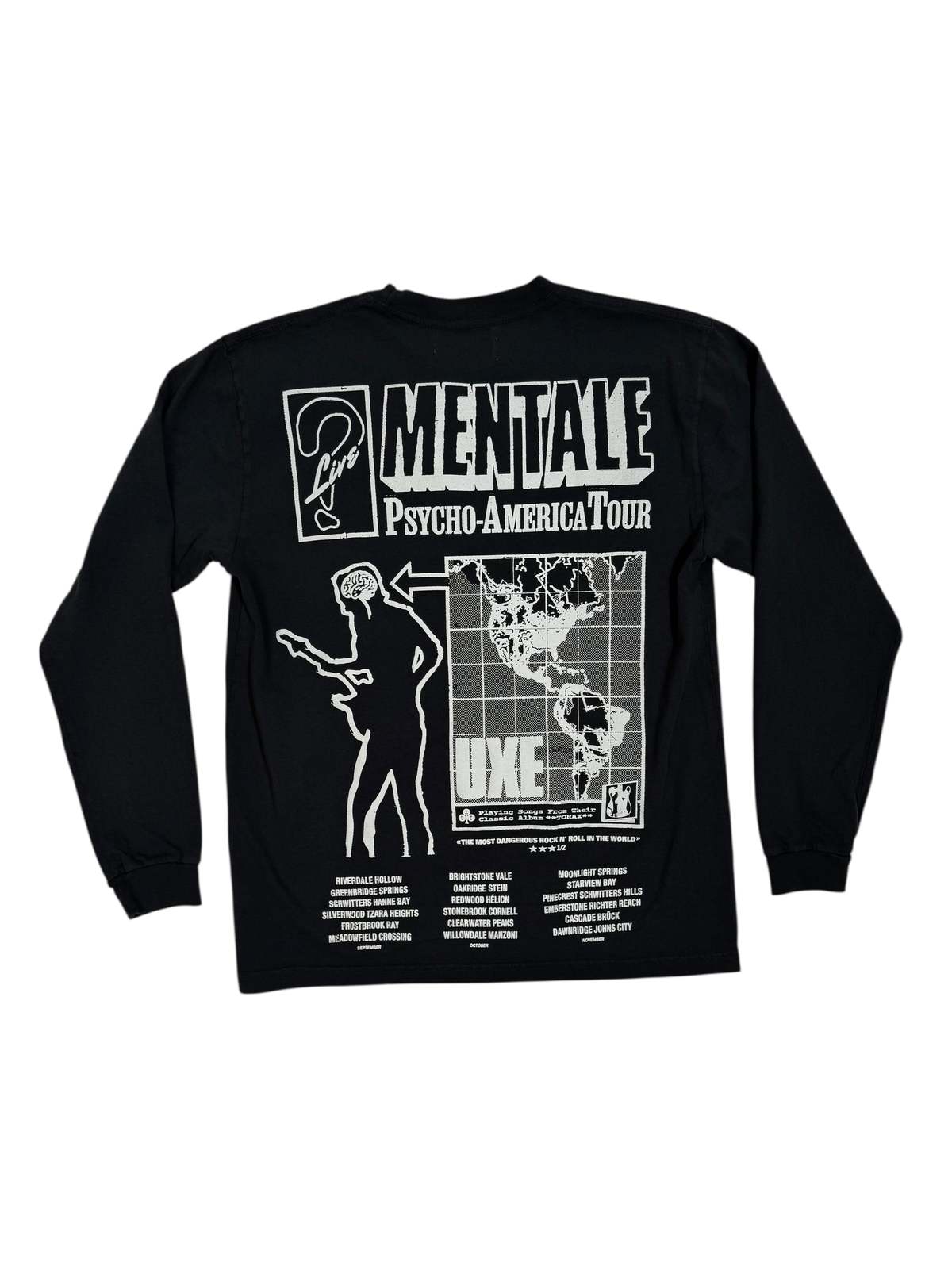 UXE MENTALE Psycho America Long Sleeve Tee - Image 2 of 2