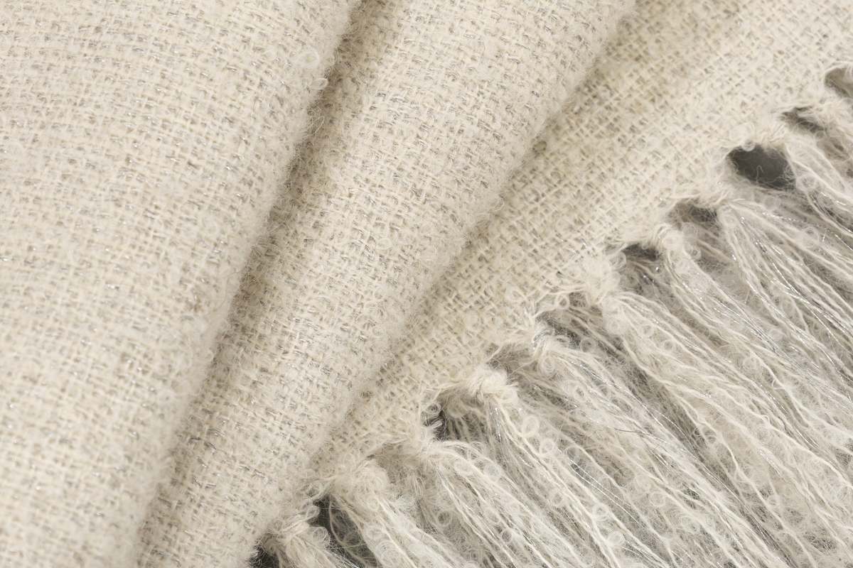 Allpa Handwoven Boucle Alpaca Throw - Ivory - Image 3 of 3