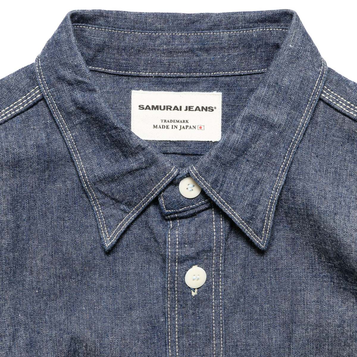SAMURAI JEANS SJCBS25W Selvedge Chambray Work Shirt - Image 3 of 13